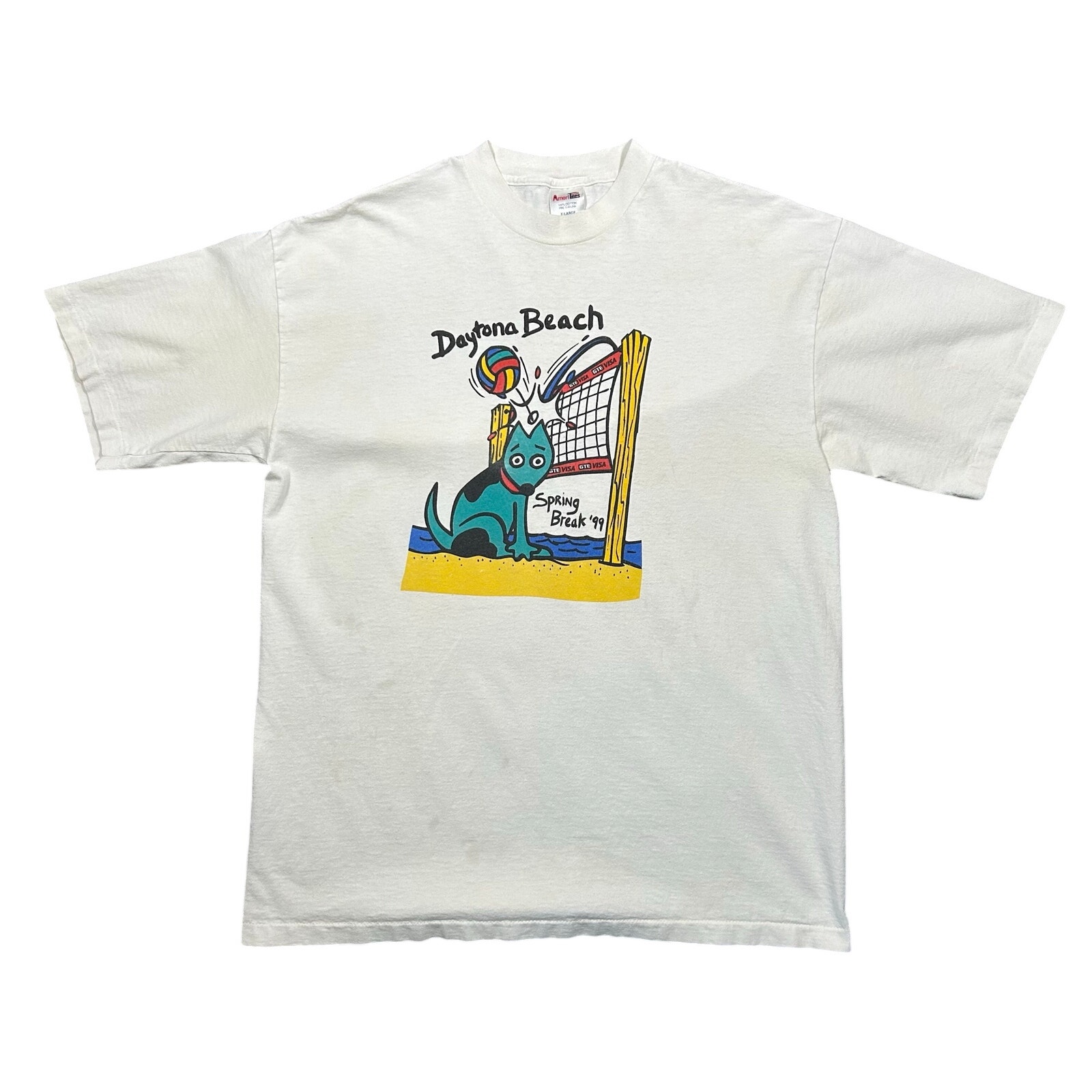 Vintage 90s Spring Break At Daytona Beach 1999 Mens Xl TShirt Single Stitch Usa